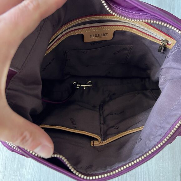 MZ Wallace Thompson Hobo bag in Elderberry nylon with Suede leather trim - Picture 5 of 9